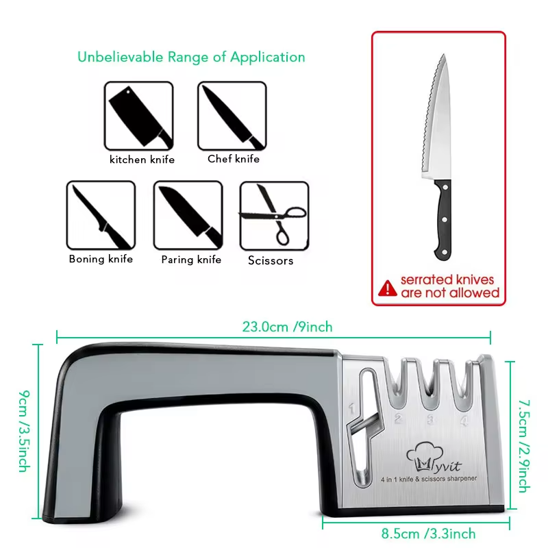 4-in-1 Messer- und Scherenschärfer