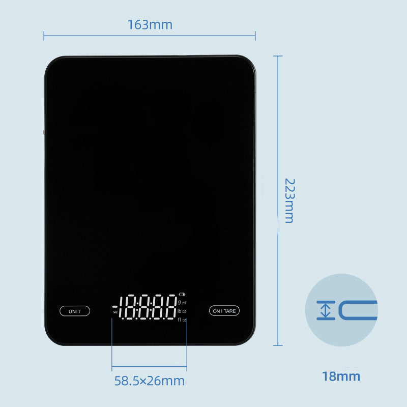Elektronische Küchenwaage für Lebensmittel und Backen