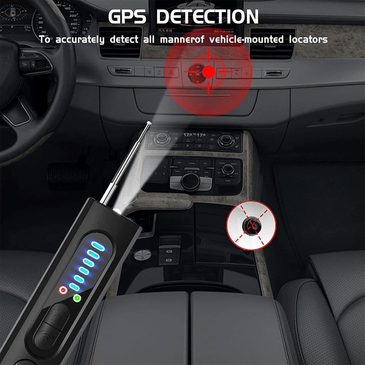 Tragbare versteckte Kamera- und GPS-Detektor