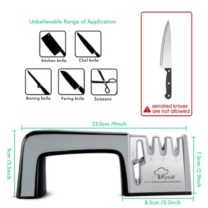 4-in-1 Messer- und Scherenschärfer