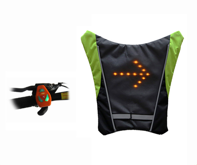 USB wiederaufladbare reflektierende LED-Weste Rucksack