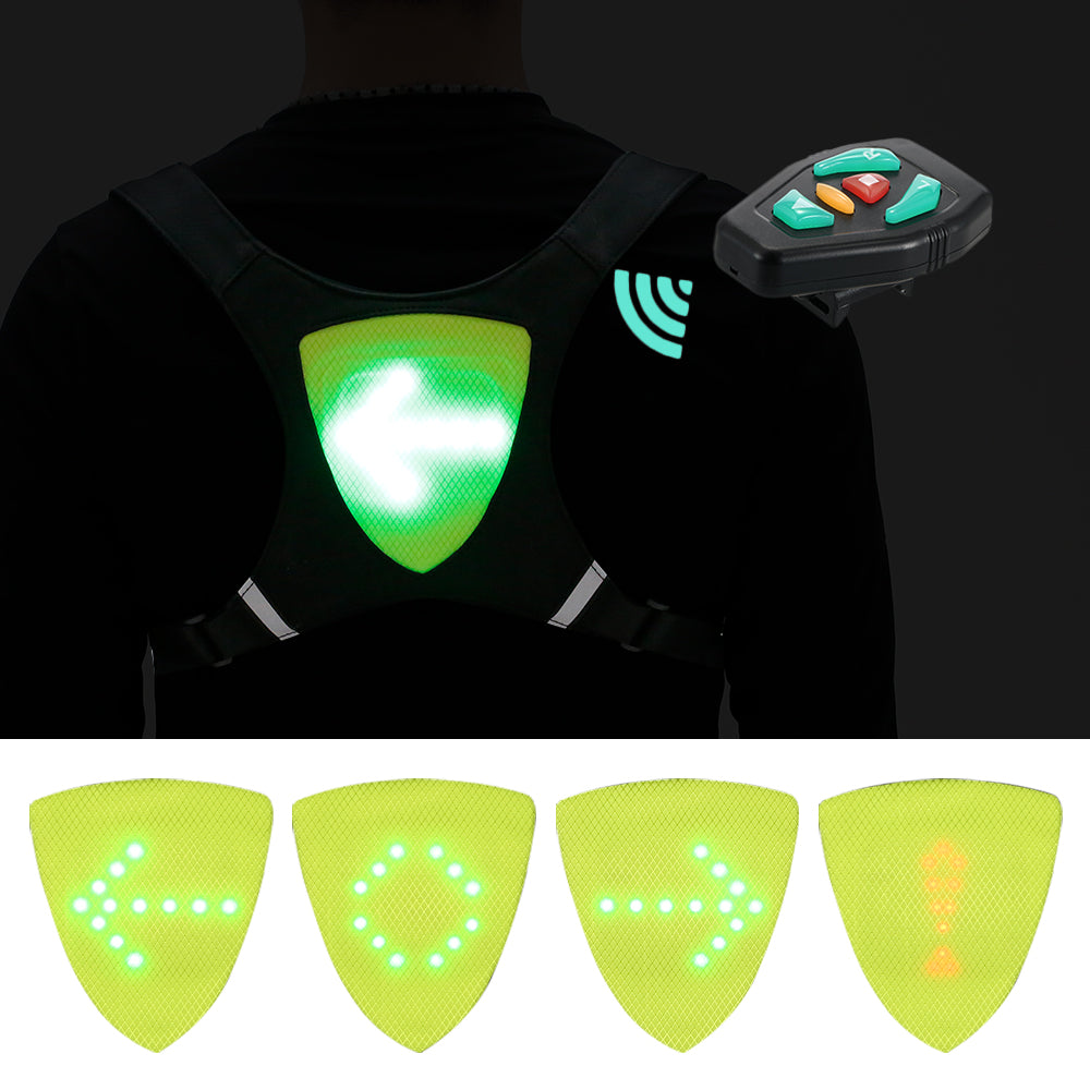 USB wiederaufladbare reflektierende LED-Weste Rucksack